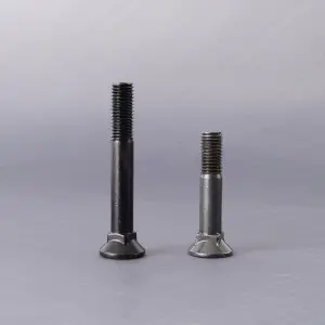 Hardened steel flat head carriage bolt large Black round head Plow Tip Bolt